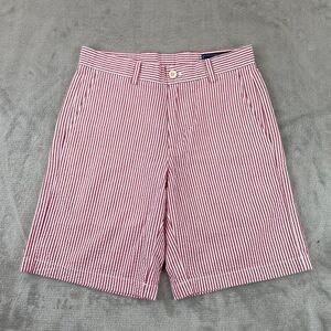 Vineyard Vines Breaker Shorts Men 28 Lighthouse Red‎ Seersucker 9" Inseam NWT